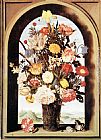 Ambrosius Bosschaert the Elder Vase of Flowers painting
